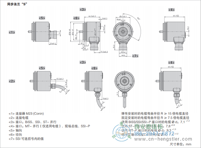 AC58-BiSS/SSI光電絕對(duì)值編碼器(同步法蘭S) 德國hengstler(亨士樂)編碼器