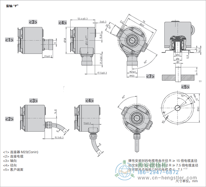 AC58-BiSS/SSI光電絕對(duì)值編碼器(盲軸F) 德國hengstler(亨士樂)編碼器